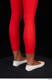 Adelle Sabelle calf casual dressed red leggings white flat ballerinas…